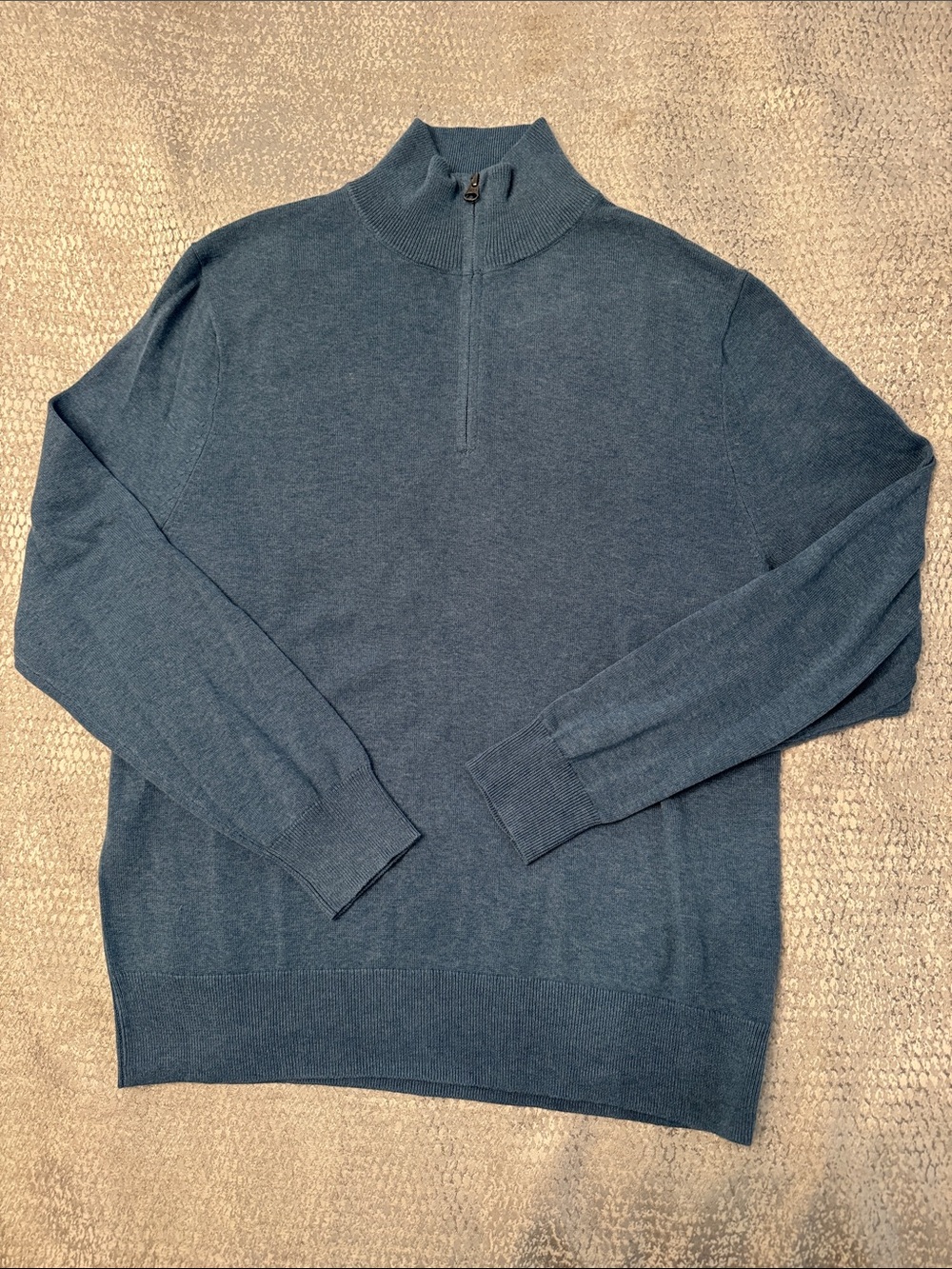 J. Crew Men's Zip Mock-Neck Sweater - Slate Blue